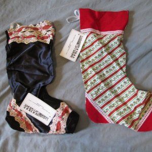 A pair of Christmas Xmas Stockings from Umberto's in Brooklyn NWT